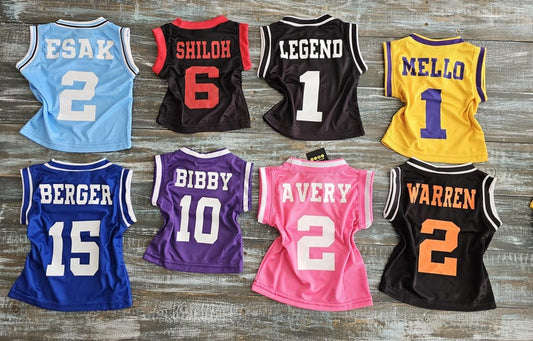 Baby Personalized Basketball Jersey, Shorts or Set: Jersey, Shorts, Ball, and Sweatband Combo!